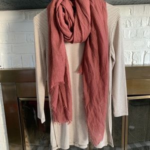 Beige and white striped tunic